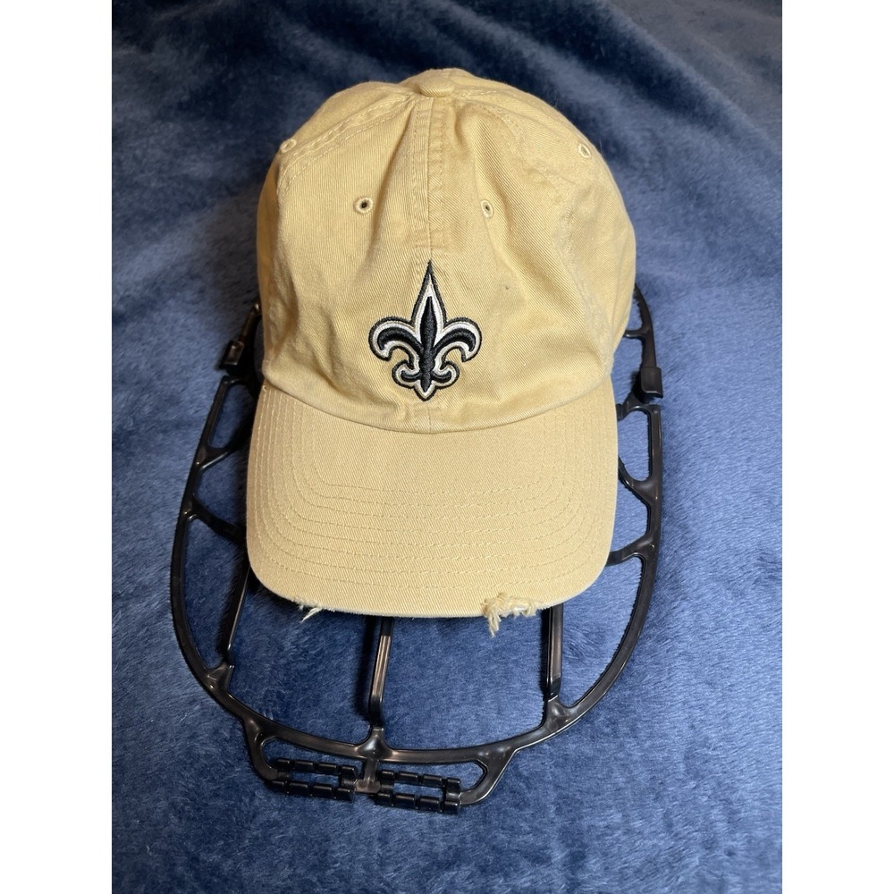 New Orleans‎ Saint Hat 47 Brand Distressed Khaki Tan Cotton Strapback Dad Hat